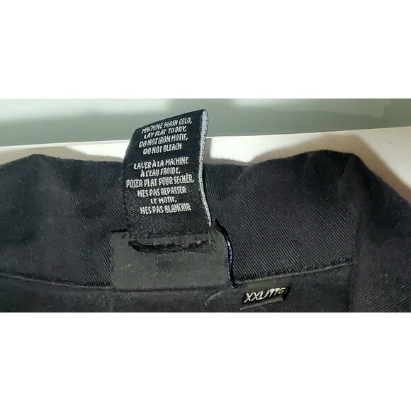 Polaris MSD Racing Black Mechanic Work Shirt XXL Short Sleeve Button Front Men - Picture 6 of 10